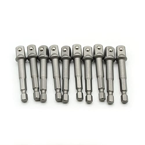 TEMO 10 pc 3/8 Inch Power Socket Extension Adapter Bit Set for Impact Driver - Thumbnail 2
