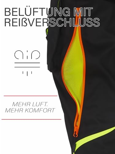 Engelbert Strauss 65511 Hose e.s.motion 2020, Qualitative Arbeitskleidung, Mehrfarbig (Schwarz/Gelb), 52