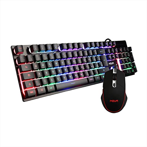 Mouse e Tastiera Gaming QWERTY USB Nero