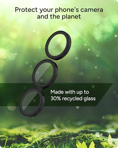 Image of ZAGG Glass Elite Anti-Reflective Samsung Galaxy S25 Camera Lens Protector - Anti-Glare Technology, Maximum Impact & Scratch Resistance, Smudge-Free Surface, Recycled Materials