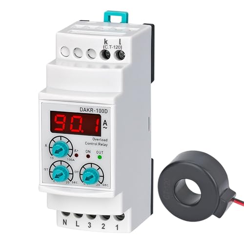 Relais de surcharge numérique monophasé DAKR-60D pour domotique et atelier