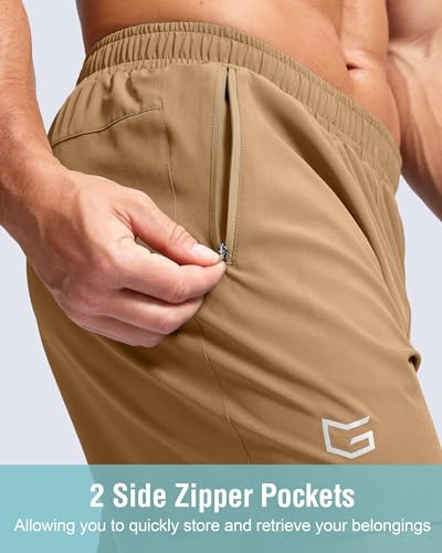 Image of G Gradual Men's Athletic Running Shorts with Zipper Pockets Quick Dry 7 inch / 5 inch / 9 inch Workout Gym Shorts for Basketball Hiking