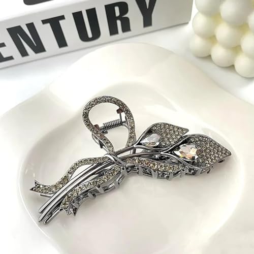 Image of Royal Black Hair Clutcher For Women | Stylish Hair Claw For Girls | Trendy Alloy Metal Clip | Premium & Fashionable Girls Hair Accessories | Suitable In Various Occasions | Pack Of 1