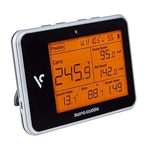 Voice Caddie Unisex – Volwassenen Swing Caddie LUNTER Monitor SC300 Draagbare startmonitor, zwart, één maat
