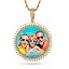 38 Circle Sun Shape(Gold)+Rope Chain 0954