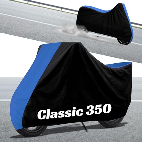 Image of Stylish Water Resistant Bike Body Cover Compatible with Classic 350 & All Models | UV Protection, Dustproof, Heat Resistant, Two Wheeler | New All Weather Protection, Dust & Rain
