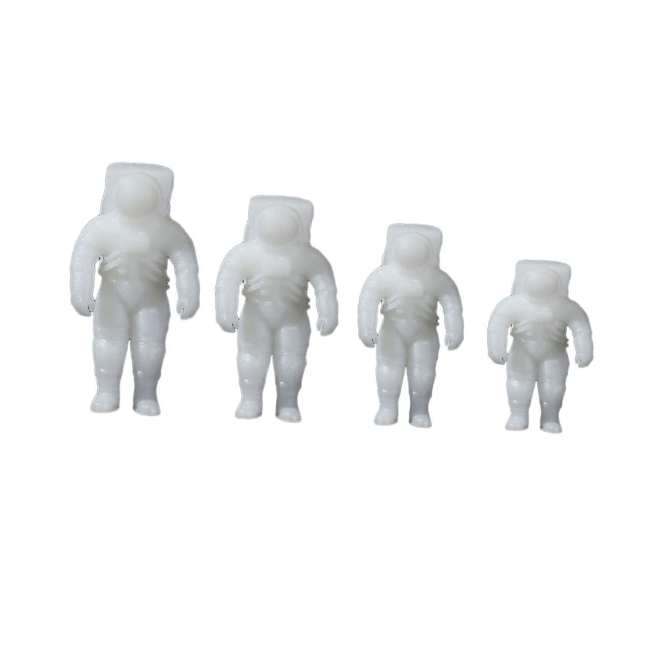 OSALADI 4pcs DIY 3D Epoxy Astronaut Models Crystal Epoxy Adornments Micro-Landscape Ornaments for Decor