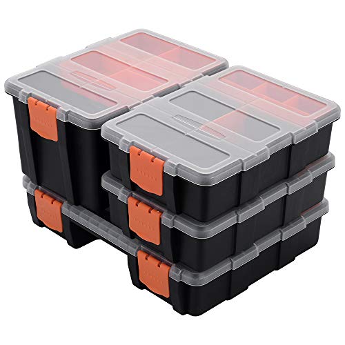 Sortimentskasten Set - 4-teilig - Sortierkasten - Organizer - Stapelbarer Werkzeugkasten - Werkzeugbox, Werkzeugkiste