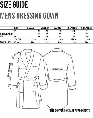 Dressing Gown Men Adults Garrison Tailor Black Pjs Robe4