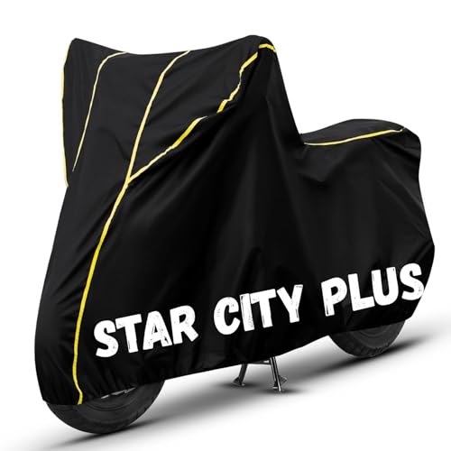 Image of Bike Cover for Star City Plus 100% Waterproof, Dustproof & Scratch Resistant| Fully Bottom Elastic UV Resistant Heavy Duty Body Cover | All Weather Outdoor Use