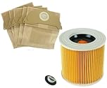 Find A Spare Wet & Dry Bags and Filter Set To Fit Karcher Vacuum Hoover Cleaner