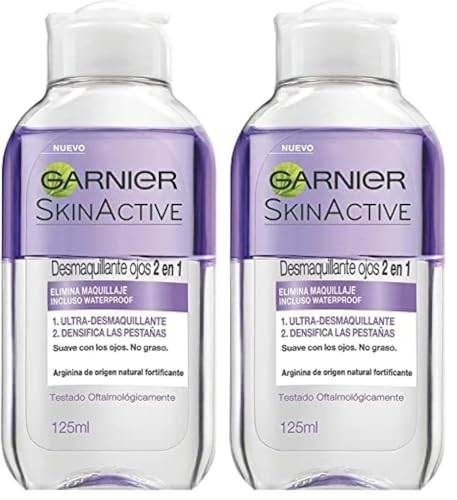 GARNIER Desmaquillante 2 en 1 Skin Active - 125 ml (Paquete de 2)