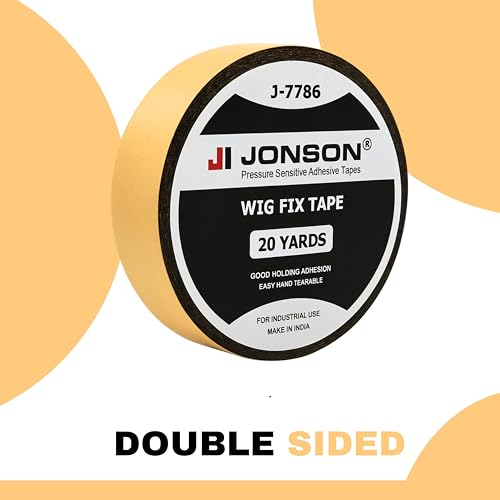 Image of Jonson Hair Wig Fix Black Tape | Strong Hold 7-14 Days | Water & Sweat Resistant | Skin-Friendly | Easy to Apply & Remove | 20 Yards
