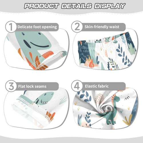 Bolaz Toddler Girls Leggings Printed Yoga Pants Leggings Dinosaur Collection Mountain for Kids3