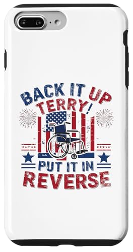 Carcasa para iPhone 7 Plus/8 Plus Back It Up Terry Put It In Reverse Firework Flag 4 de julio
