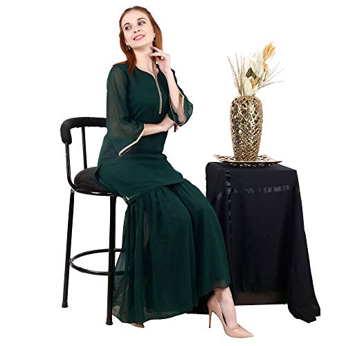 Image of POPWINGS Casual V-Neck Georgette Garara Set for Women