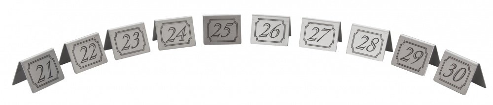 Beaumont 21-30 Stainless Steel Table Numbers
