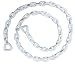 6 Foot Thick Coated PVC Galvanized Steel Marine Anchor Chain 72" X 1" X 1/4" Inch with 2" Shackle White for Rope Boat Lead
