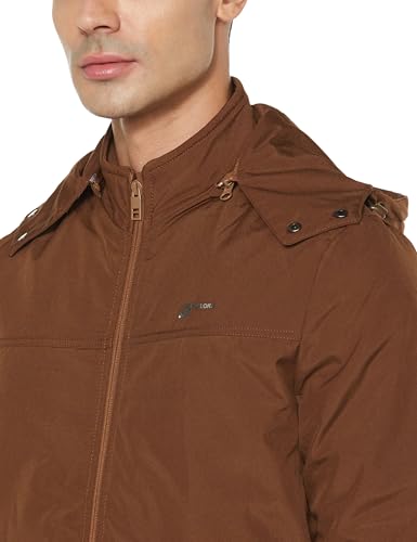 Image of Qube By Fort Collins Men's Light Winter Jacket - Lightweight Hooded Jacket for Men with Detachable Hood | Full Zip Warm All-Season Bomber Jacket with Side Pockets for Winter Wear, Travel & Daily Use