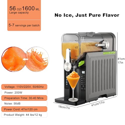 Slush Maschine für Zuhause, Slusheis Maschine Ohne Eis, Slash Eismaschine für Margaritas, Frappés und Milchshakes mit 6 Voreingestellten Programmen – Bild 3