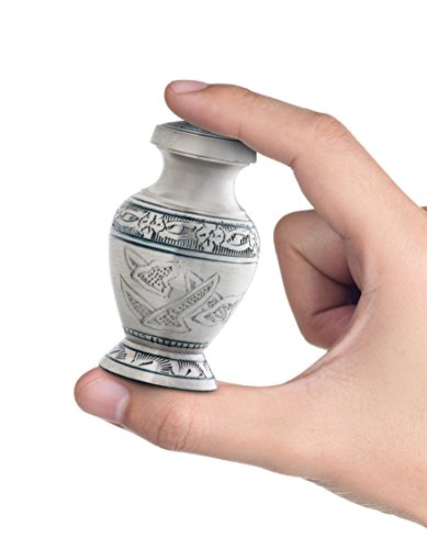 Smart Choice Urn Keepsake for Ashes Cremation Urn Keepsake for Human Ashes - Affordable Funeral Keepsake Urn for Ashes Handcrafted Urn (Blue Dove)