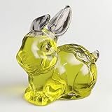 Whiskey Bottle Rabbit Shaped 1L Novelty Glass Decanter 3D Creative Animal Theme Empty Wine Bottles for Liquor Storage Hand Blown Barware Home Bar Art Decor Gift for Men Alcohol Lovers Collectors