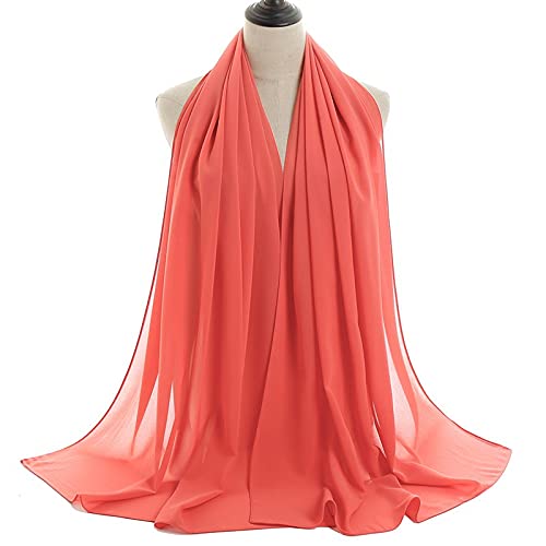 Pearl chiffon Bubble towel solid color gauze scarf long scarf headscarf, let you show confidence and charm in summer.