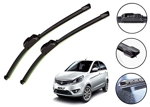 Image of Auto Hub Car Wiper Blades Compatibility With TATA Bolt - Set of 2 Pcs (D-24,P-14)