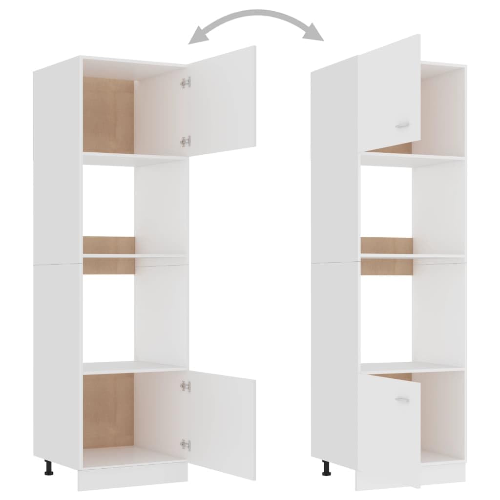Générique Armoire à Micro-Ondes Lyon Blanc Bois d'ingénierie, Meubles, Armoires & Meubles de Rangement, Meubles de Cuisine, Blanc, (Poids 56.7KG)