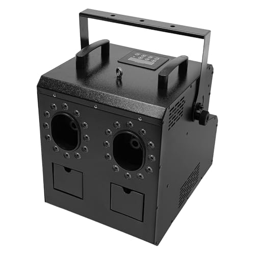 Stage Bubble Fog Machine Combo, 900W 3 in 1 DMX Smoke Bubble Machine with Remote Control Commercial Bubble Fogger Machine with RGBW Lights for Wedding DJ Party -Fog & Bubble & Lighting