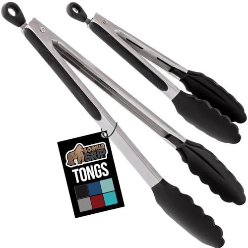GORILLA GRIP Silicone Tip Tongs