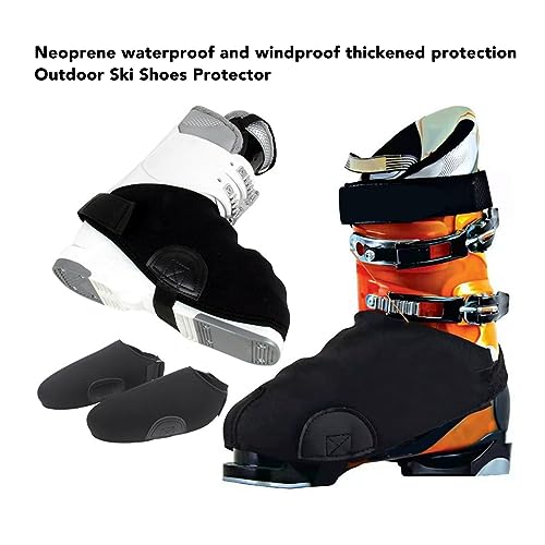 1 Par de Cubiertas para Botas de Esquí, Protección Resistente al Viento y Calor, Fácil de Colocar y Reutilizables, Cubiertas de Neopreno para Botas de Esquí, Protege contra Suciedad y Nieve, para Esquiadores miniatura 4