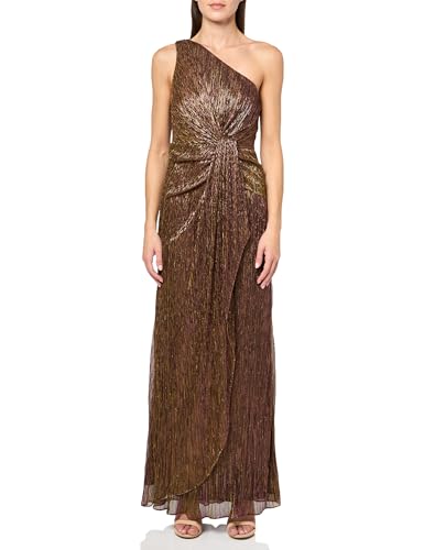 Image of Adrianna Papell One Shoulder Pleated Draped Starburst Gown