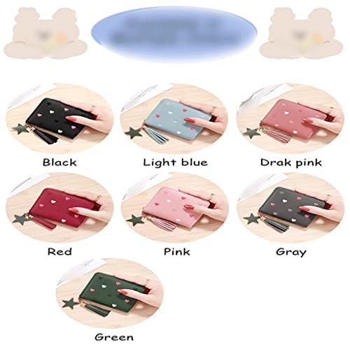 Women's Tassel Wallet Women's Small Coin Purse Wallet Short Zipper Card Holder Cute Women's Wallet Wallet (Color: G, Size: 11 * 9 * 2cm) (E 11 * 9 * 2cm)3
