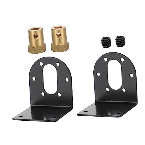 WOONEKY 2pcs Bracket Gear Motors Dc Gear Motor Holder Motors Holder Dc Motors Stainless Steel Black
