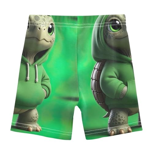 Under Shorts for Dresses Cotton Girls Biker Shorts Toddler 4t Kids Clothes Cute Turtle Cool Green2