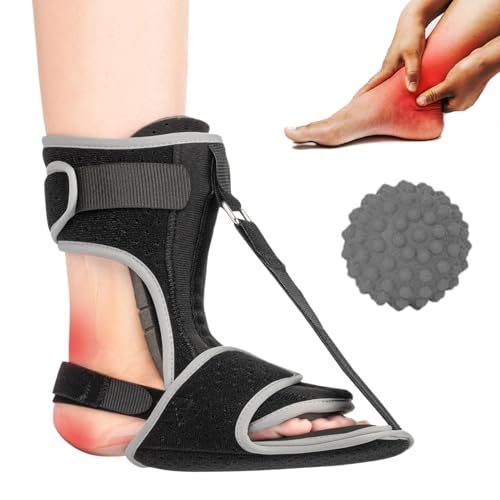 Glugahrif Soporte para pie y tobillo, férula nocturna para pies | Soporte plantar ajustable para mujeres hombres mayores embarazadas después del entrenamiento de viaje