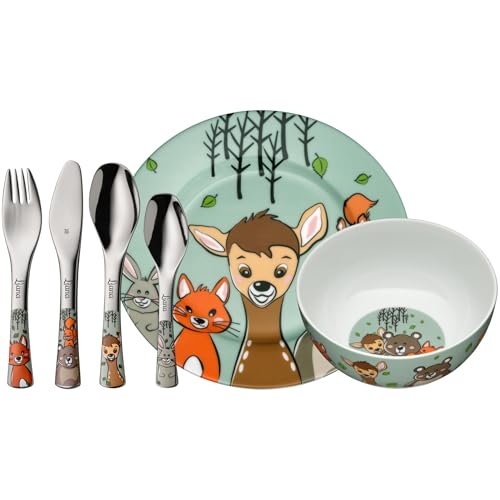 WMF Waldfreunde Kindergeschirr Set 6-teilig mit Gravur –...
