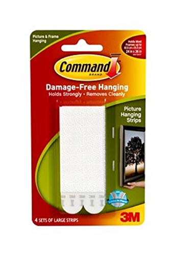 Image of Command Large Picture-Hanging Strips, White, 24-Strip