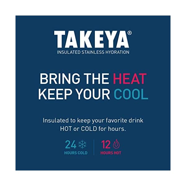 Takeya Actives Insulated Stainless Steel Water Bottle with Spout Lid, 32 Ounce, Blush