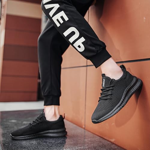 Image of DLWKIPV Mens Slip On Shoes Tennis Walking Gym Athletic Running Fashion Sneakers Workout Footwear Casual Sport Outdoors Breathable Knitted Mesh Lightweight