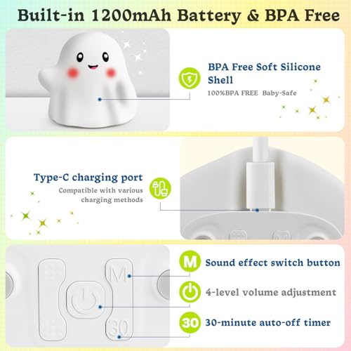 Lámpara nocturna recargable para niños RGB miniatura 6
