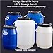 Plastic Water Storage Barrel, HDPE Drum with Dual-Layer Lid, Sealed Container with Handles, Water/Grains Drum for Home Brewing, Agriculture or Industrial(Blue,25L)