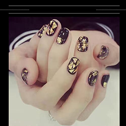 Richoyster Gold und Silber Zinnfolie Nagel Aufkleber Ornament Kristall Lichttherapie Nagelfolie Papier Elegant Große… – Bild 6