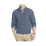 IZOD Men's 1/4 Zip Aran Sweater