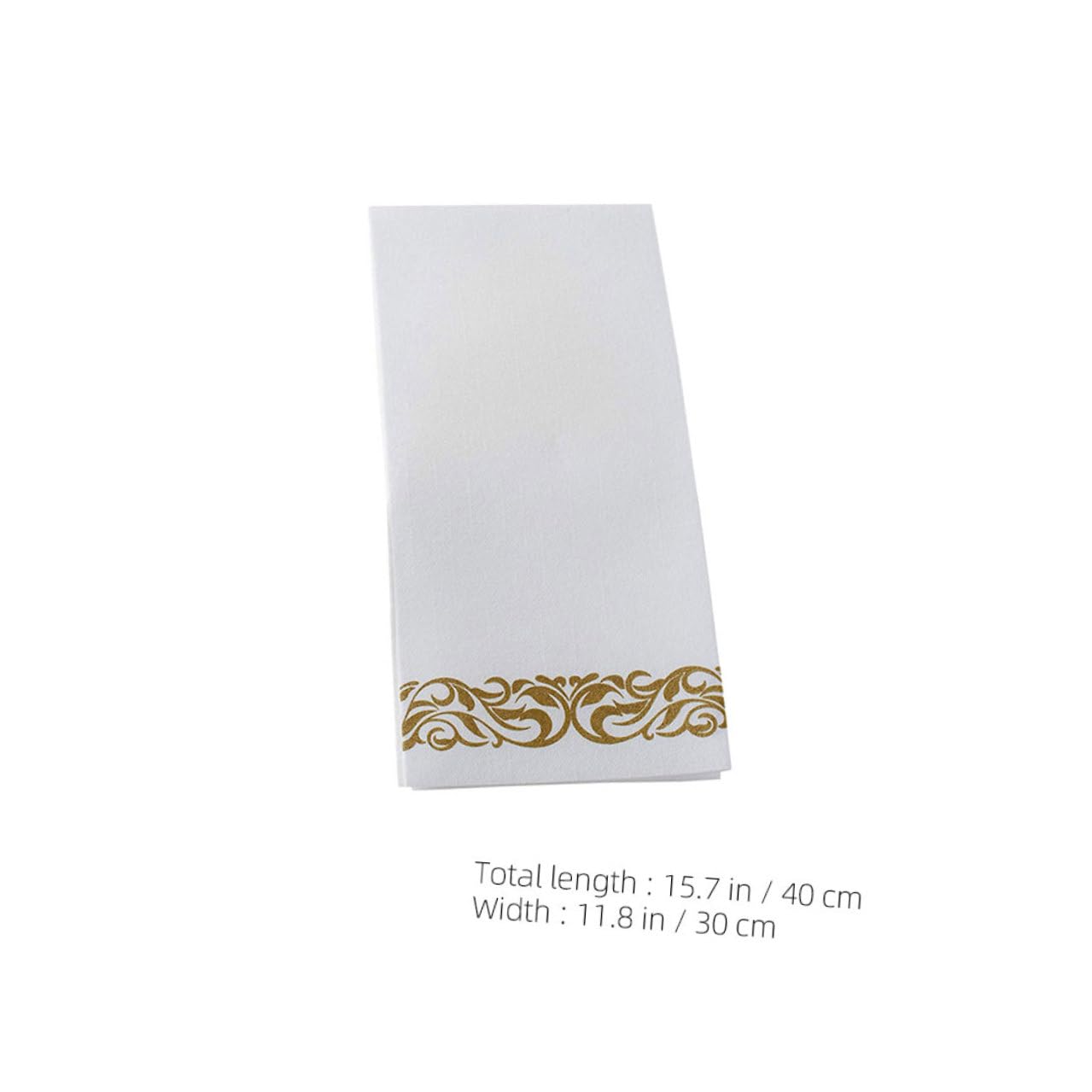 50 Stück Goldene Papier servietten mit Blumenmuster Einweg tischservietten für Hochzeit Party Festliche Stilvolle Dekoration für Empfang und Feier