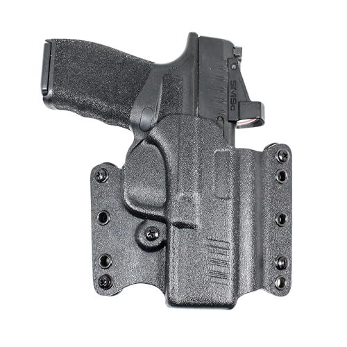 DeSantis Raptor 2.0 OWB Holster - Lightweight Compact Holster OWB, Ergonomic Fit, Compatible with The Springfield Armory SA Hellcat Pro with or Without Red Dot Sight - Right Hand Draw, Black