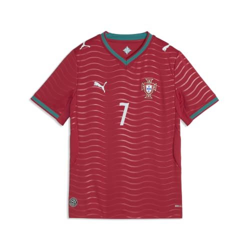 PUMA Unisex-Child FA Portugal Home Player Jersey Replica Club Red-Green Lagoon SS26 M