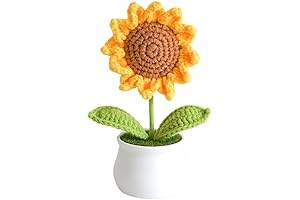 Exquisite Crochet Sunflower: A Desk Flower to Brighten Your Space
