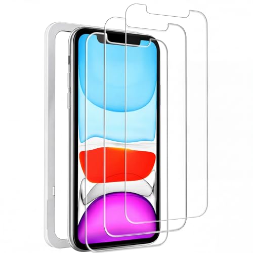 Mkeke Screen Protector for iPhone 11/XR, 3 Pack Tempered Glass - image 1